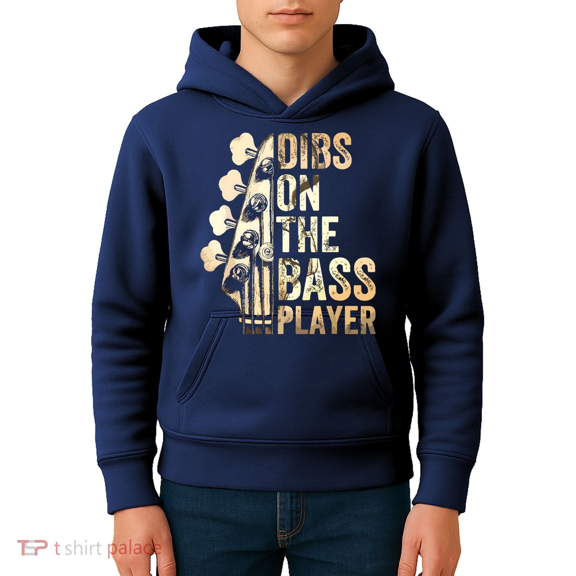 Dibs On The Bass Player Guitar Musician Kids Hoodie