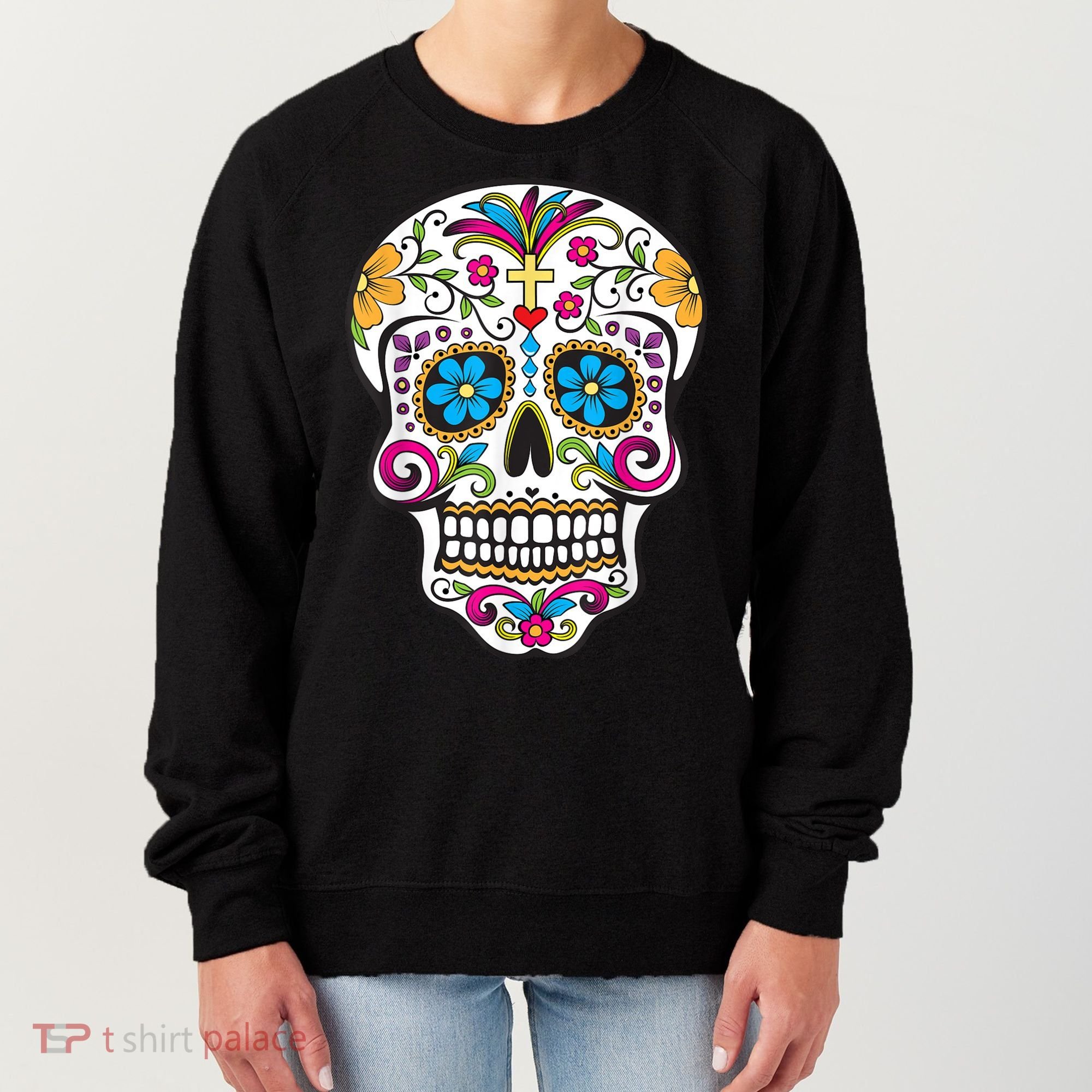 Day Of The Dead Sugar Skull Women's Sweatshirt