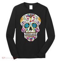 Day Of The Dead Sugar Skull Long Sleeve Shirt thumb 0