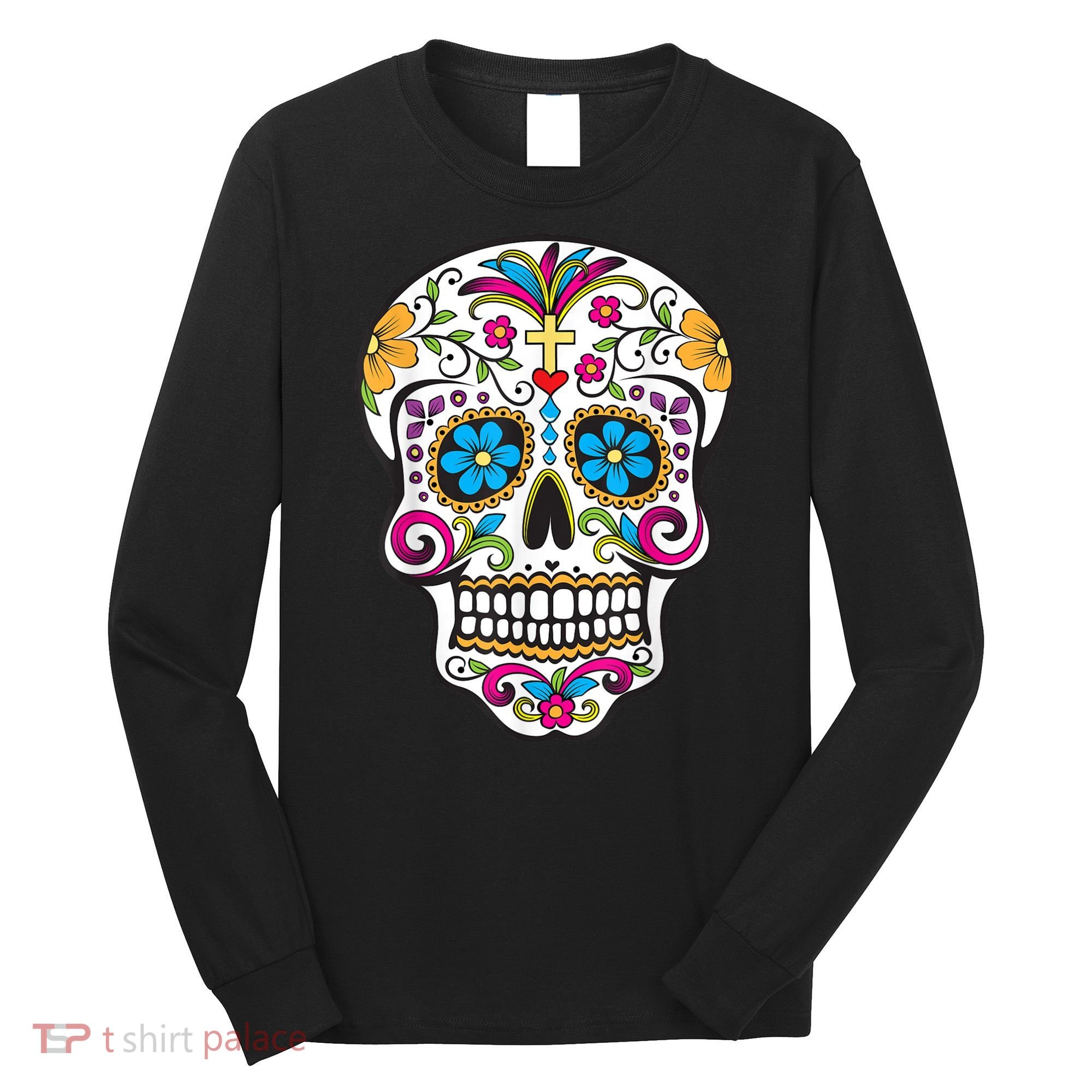 Day Of The Dead Sugar Skull Long Sleeve Shirt