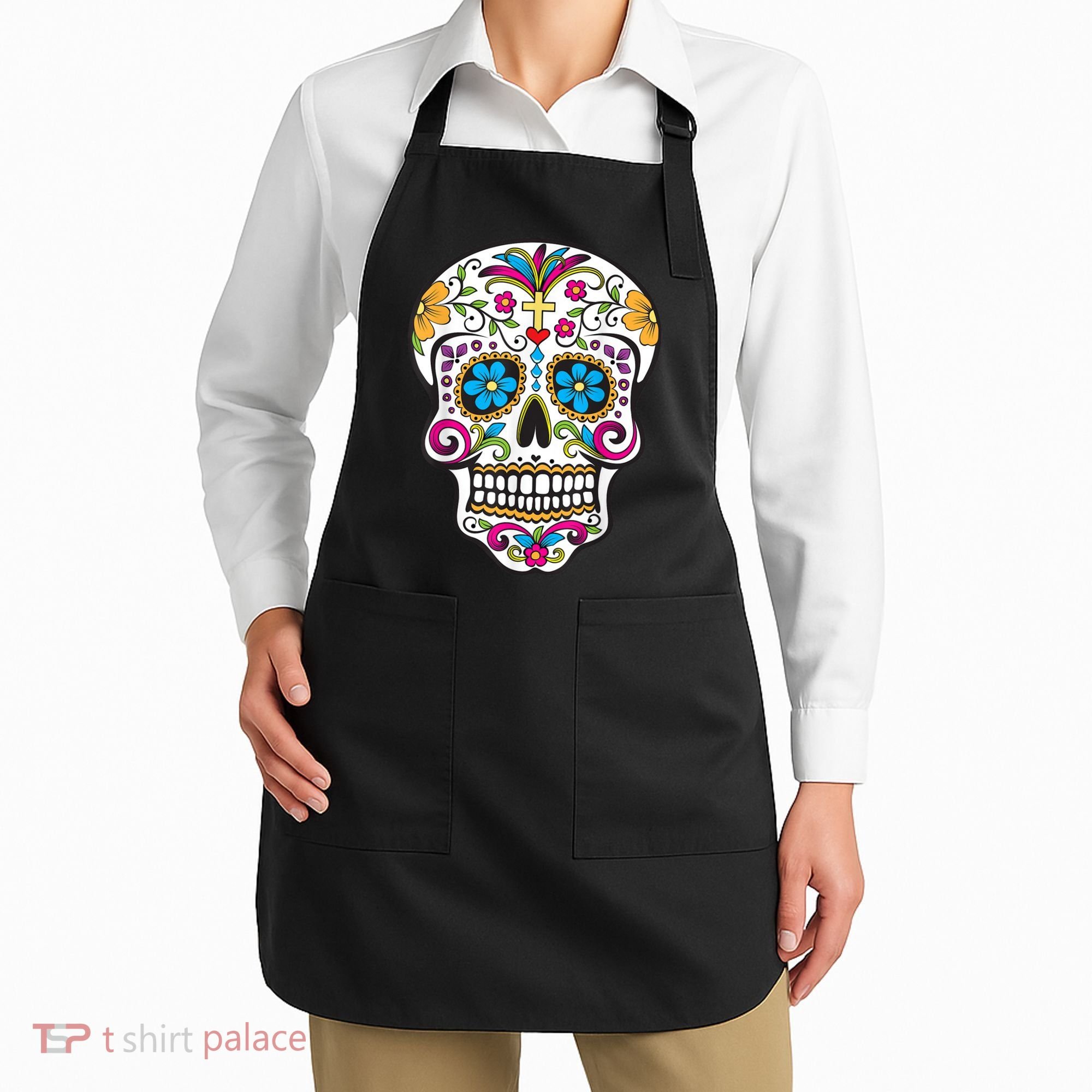 Day Of The Dead Sugar Skull Apron