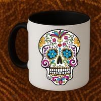 Day Of The Dead Sugar Skull Coffee Mug thumb 2