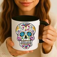 Day Of The Dead Sugar Skull Coffee Mug thumb 3