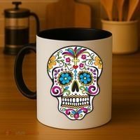 Day Of The Dead Sugar Skull Coffee Mug thumb 4