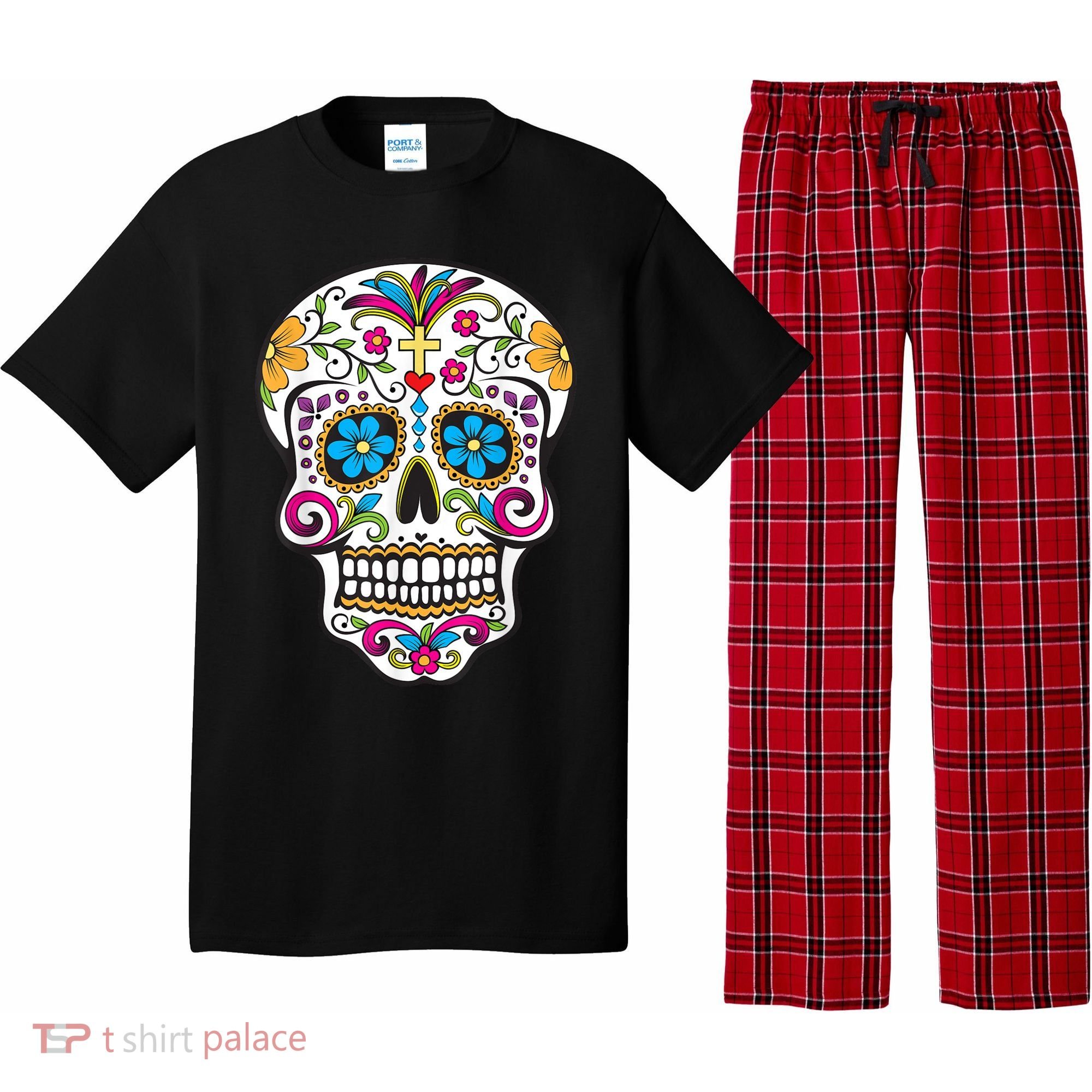 Day Of The Dead Sugar Skull Pajama Set