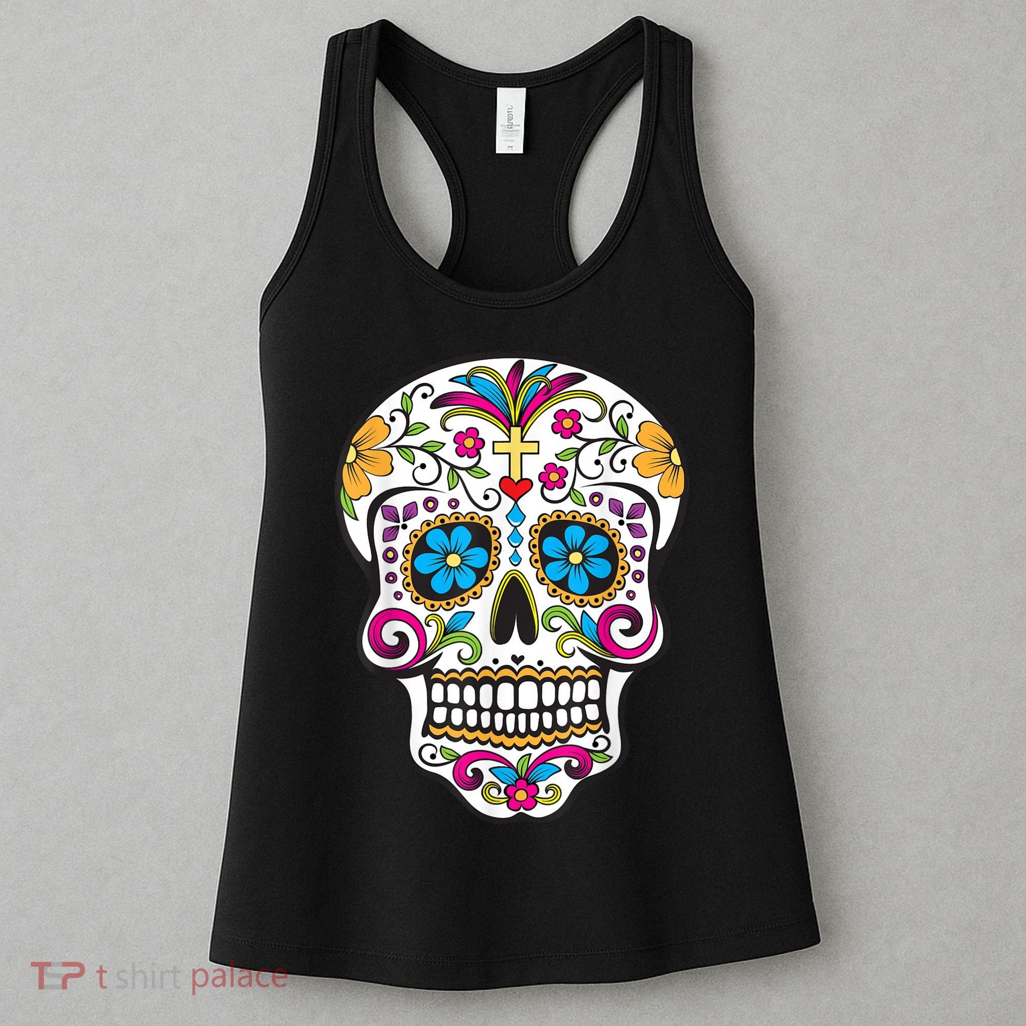 Day Of The Dead Sugar Skull Women's Tank Top
