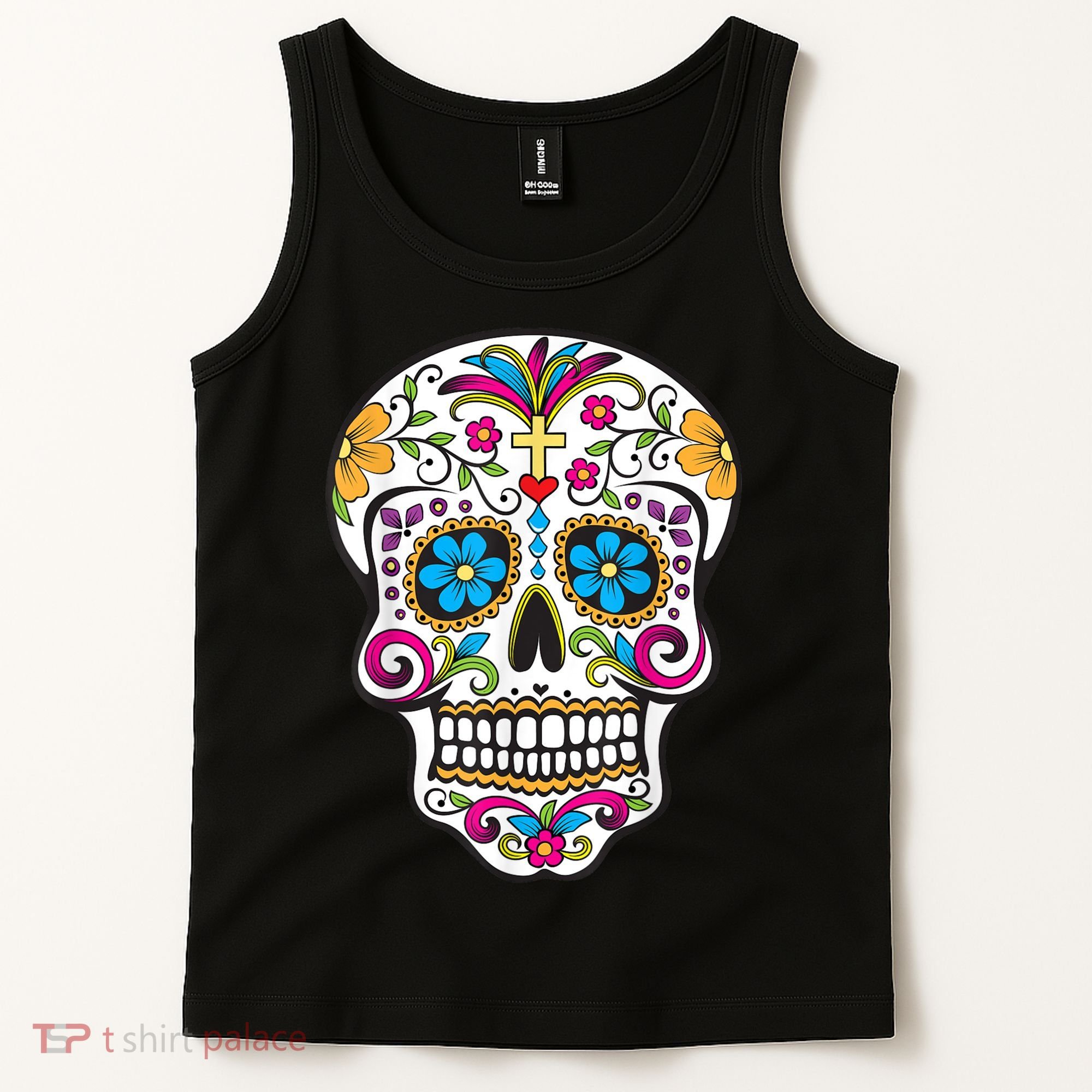 Day Of The Dead Sugar Skull Tank Top