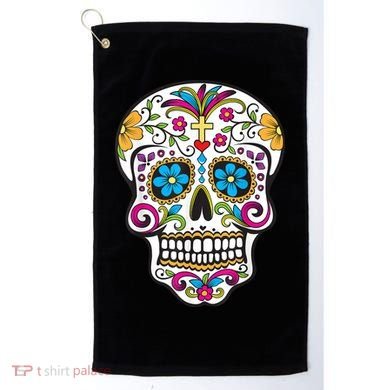 Day Of The Dead Sugar Skull Golf Towel