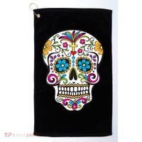 Day Of The Dead Sugar Skull Golf Towel thumb 0