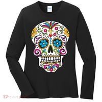 Day Of The Dead Sugar Skull Women's Long Sleeve Shirt thumb 0