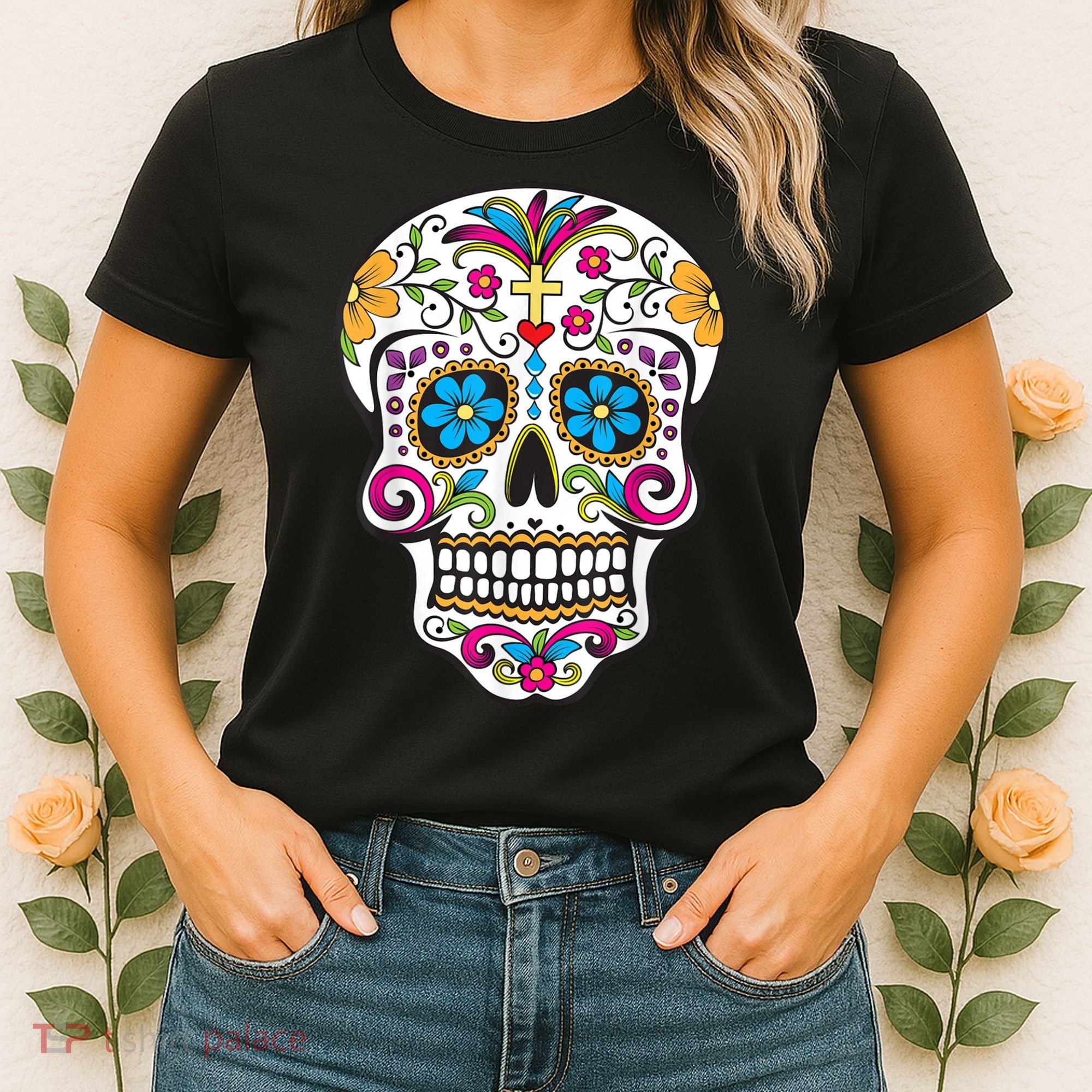 Day Of The Dead Sugar Skull Women's T-Shirt