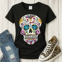 Day Of The Dead Sugar Skull Women's T-Shirt thumb 3