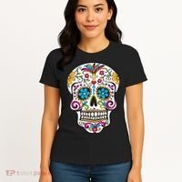 Day Of The Dead Sugar Skull Women's T-Shirt thumb 4