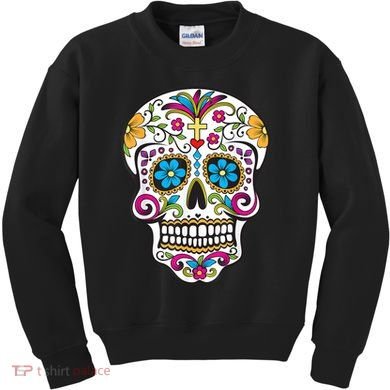 Day Of The Dead Sugar Skull Kids Sweatshirt
