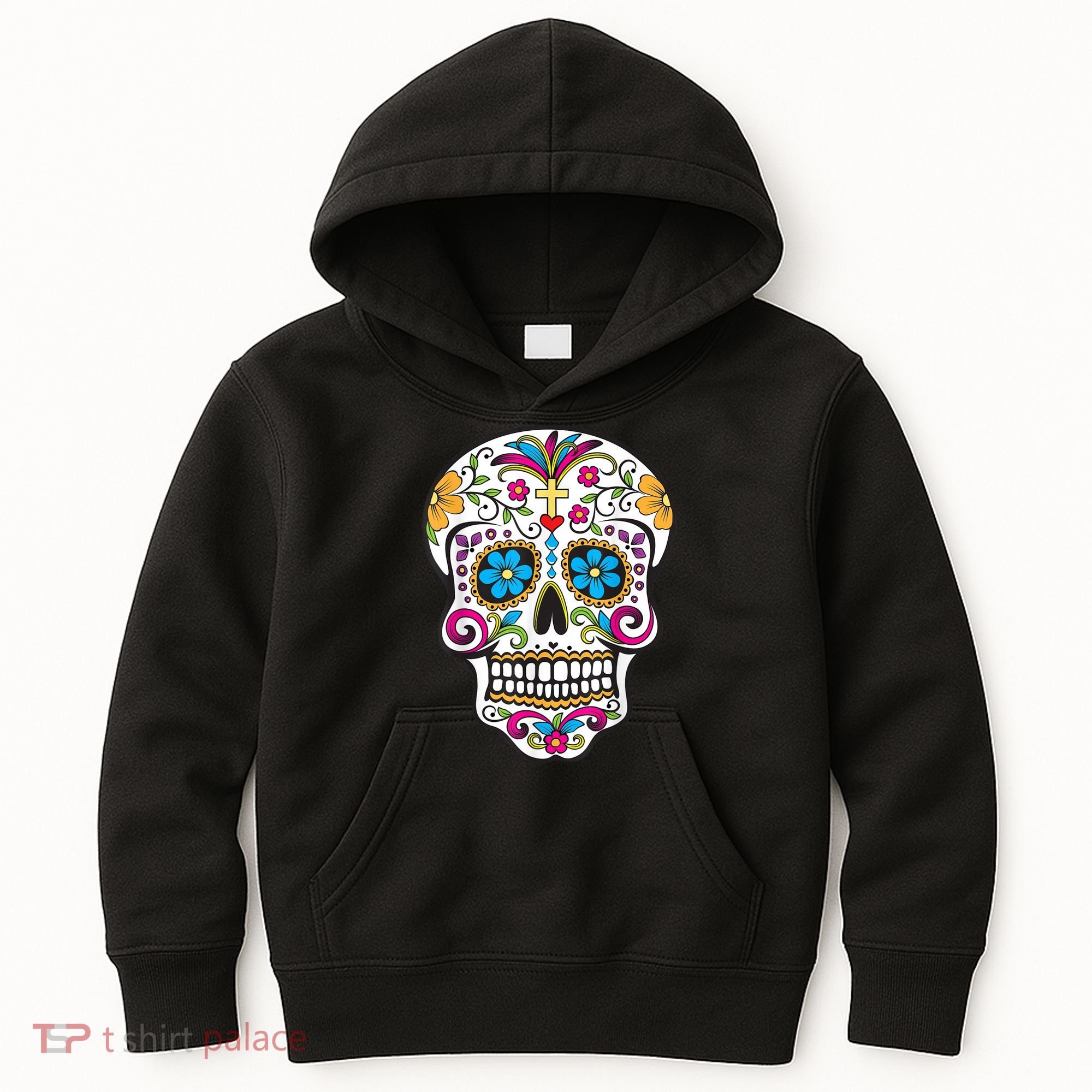 Day Of The Dead Sugar Skull Kids Hoodie