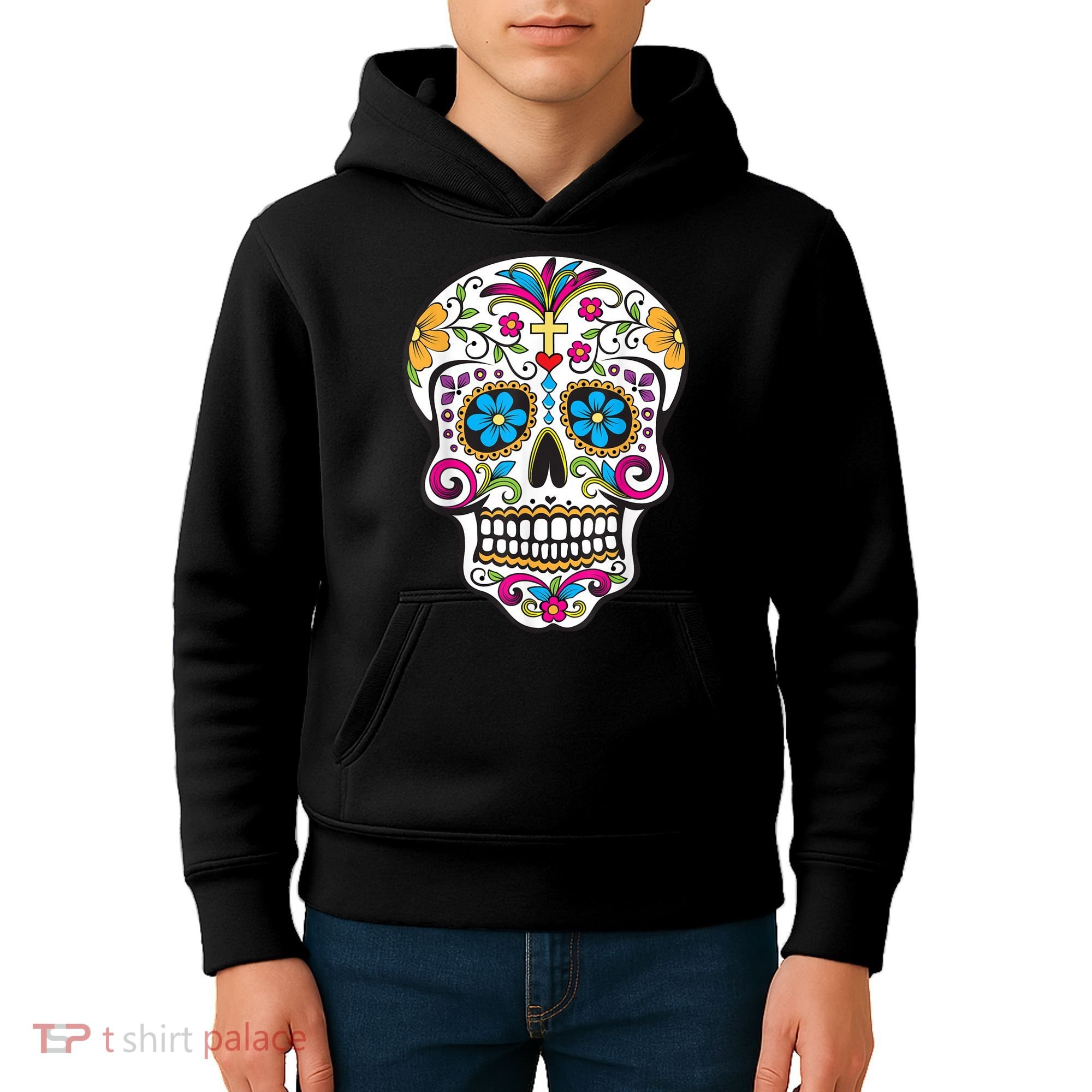 Day Of The Dead Sugar Skull Kids Hoodie