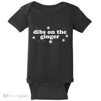 Dibs On The Ginger Funny St Patricks Day Baby Bodysuit thumb 0
