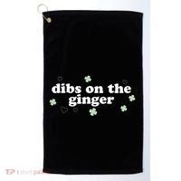 Dibs On The Ginger Funny St Patricks Day Golf Towel thumb 0