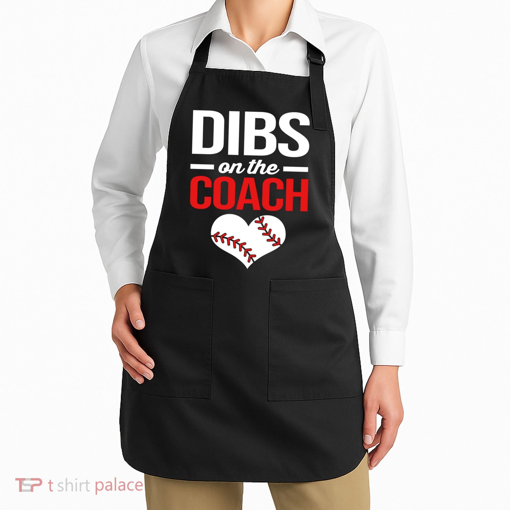 Dibs On The Coach Baseball Women Gift Apron