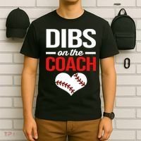 Dibs On The Coach Baseball Women Gift T-Shirt thumb 6