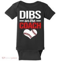 Dibs On The Coach Baseball Women Gift Baby Bodysuit thumb 0