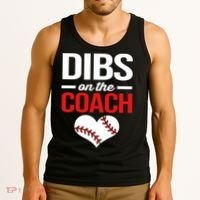 Dibs On The Coach Baseball Women Gift Tank Top thumb 3