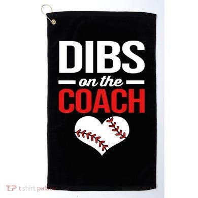 Dibs On The Coach Baseball Women Gift Golf Towel