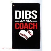 Dibs On The Coach Baseball Women Gift Golf Towel thumb 0