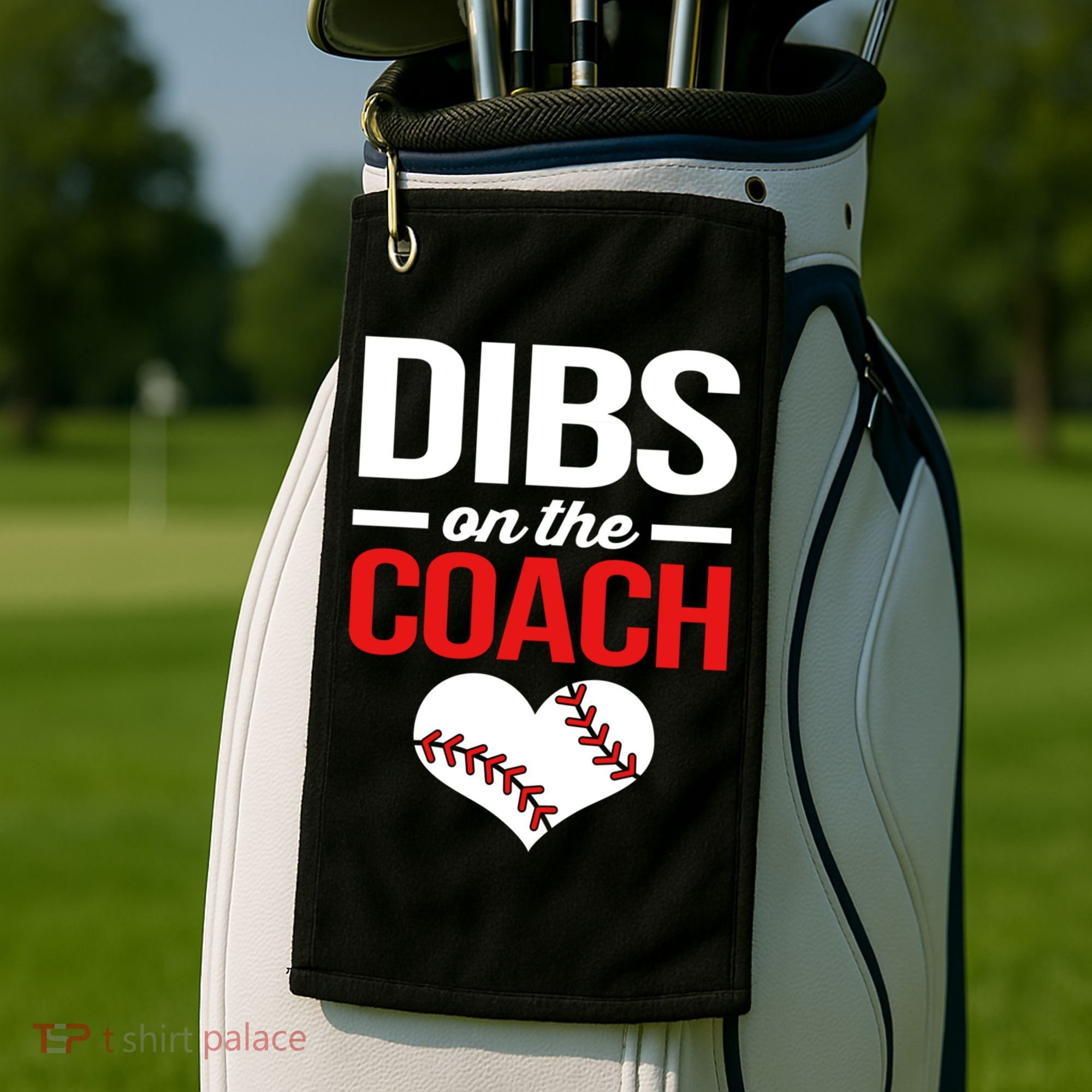 Dibs On The Coach Baseball Women Gift Golf Towel