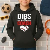 Dibs On The Coach Baseball Women Gift Kids Hoodie thumb 2