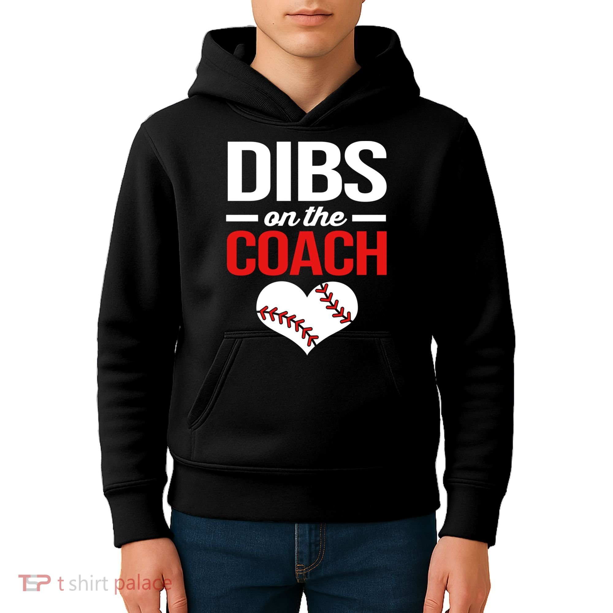 Dibs On The Coach Baseball Women Gift Kids Hoodie