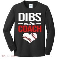 Dibs On The Coach Baseball Women Gift Kids Long Sleeve Shirt thumb 0