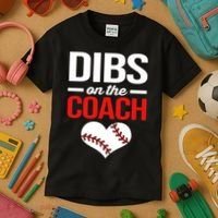 Dibs On The Coach Baseball Women Gift Kids T-Shirt thumb 3