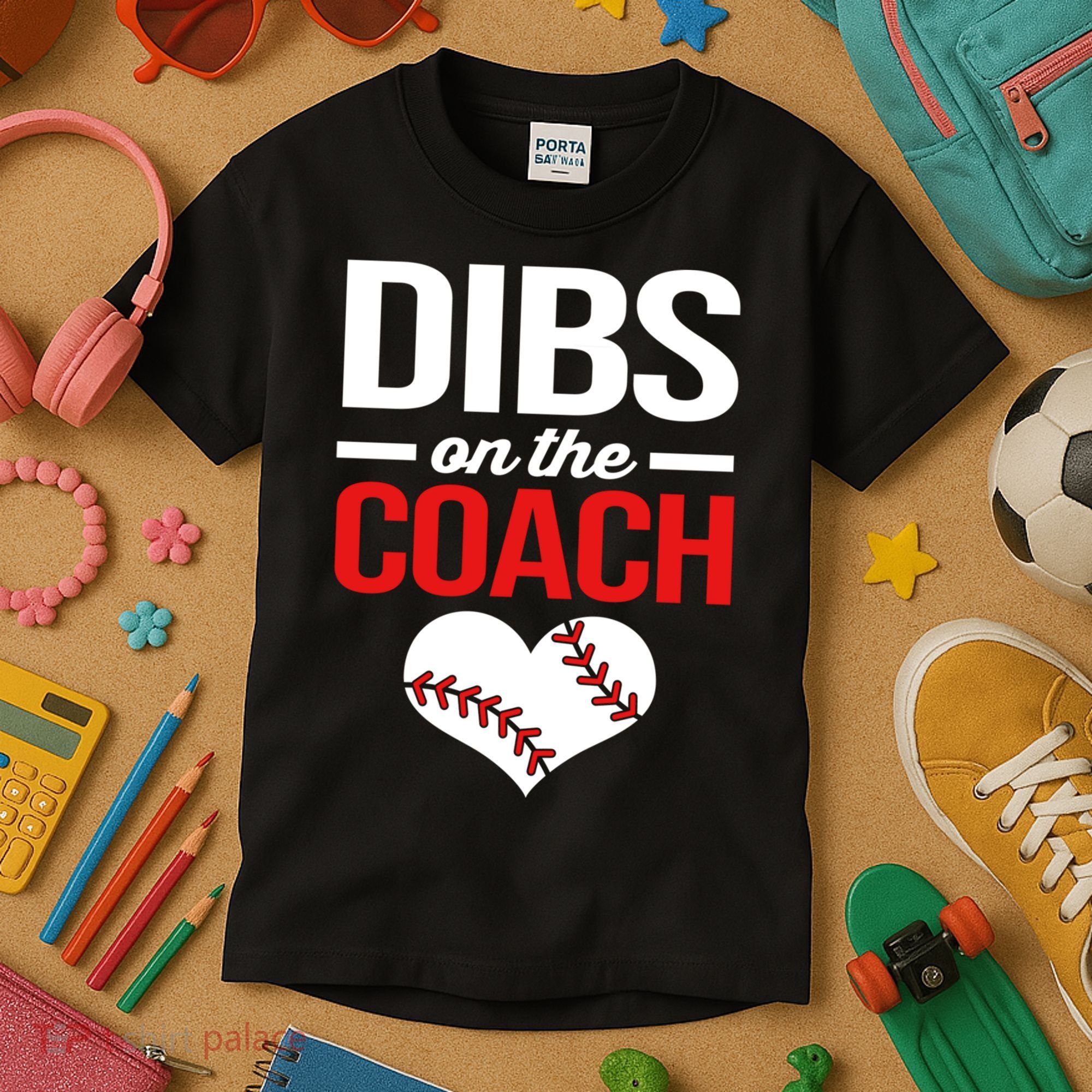 Dibs On The Coach Baseball Women Gift Kids T-Shirt