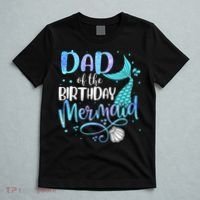 Dad Of The Birthday Mermaid Family Matching Party Squad T-Shirt thumb 5