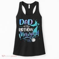 Dad Of The Birthday Mermaid Family Matching Party Squad Women's Tank Top thumb 0
