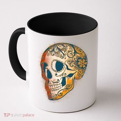 Day Of The Dead Grunge Sugar Skull Coffee Mug