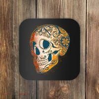 Day Of The Dead Grunge Sugar Skull Coaster thumb 0