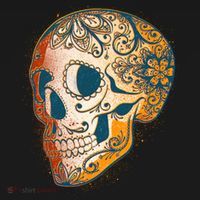 Day Of The Dead Grunge Sugar Skull Women's Hoodie thumb 2