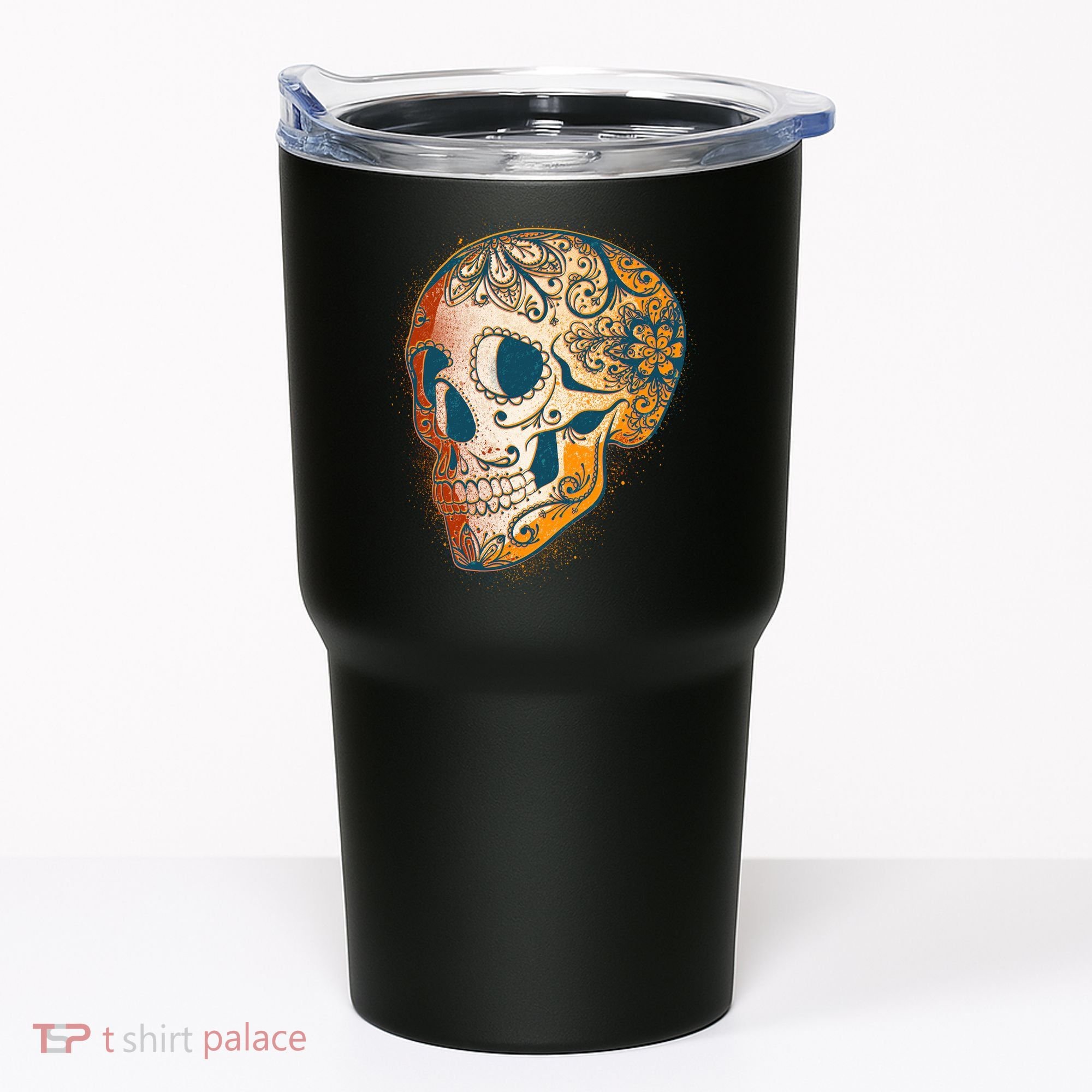 Day Of The Dead Grunge Sugar Skull Tumbler