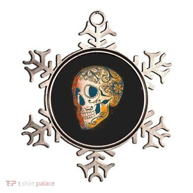 Day Of The Dead Grunge Sugar Skull Ornament