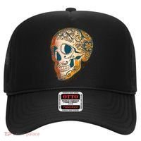 Day Of The Dead Grunge Sugar Skull Hat thumb 0