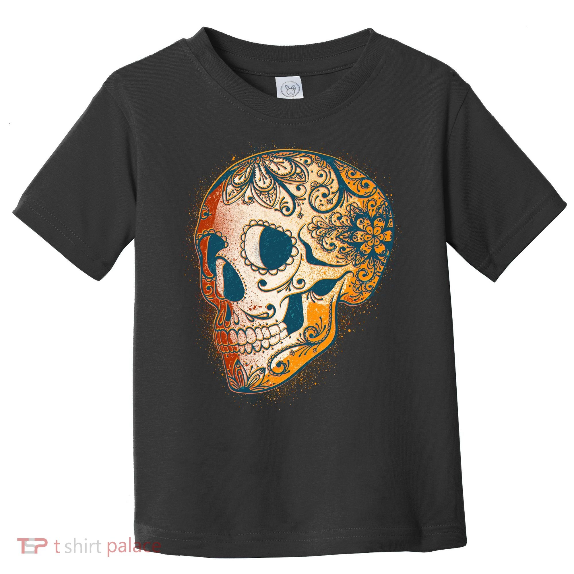 Day Of The Dead Grunge Sugar Skull Toddler T-Shirt