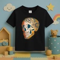 Day Of The Dead Grunge Sugar Skull Toddler T-Shirt thumb 3