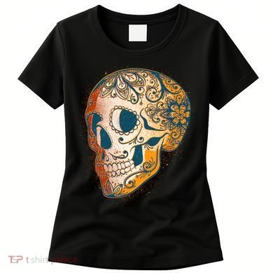 Day Of The Dead Grunge Sugar Skull Women's T-Shirt