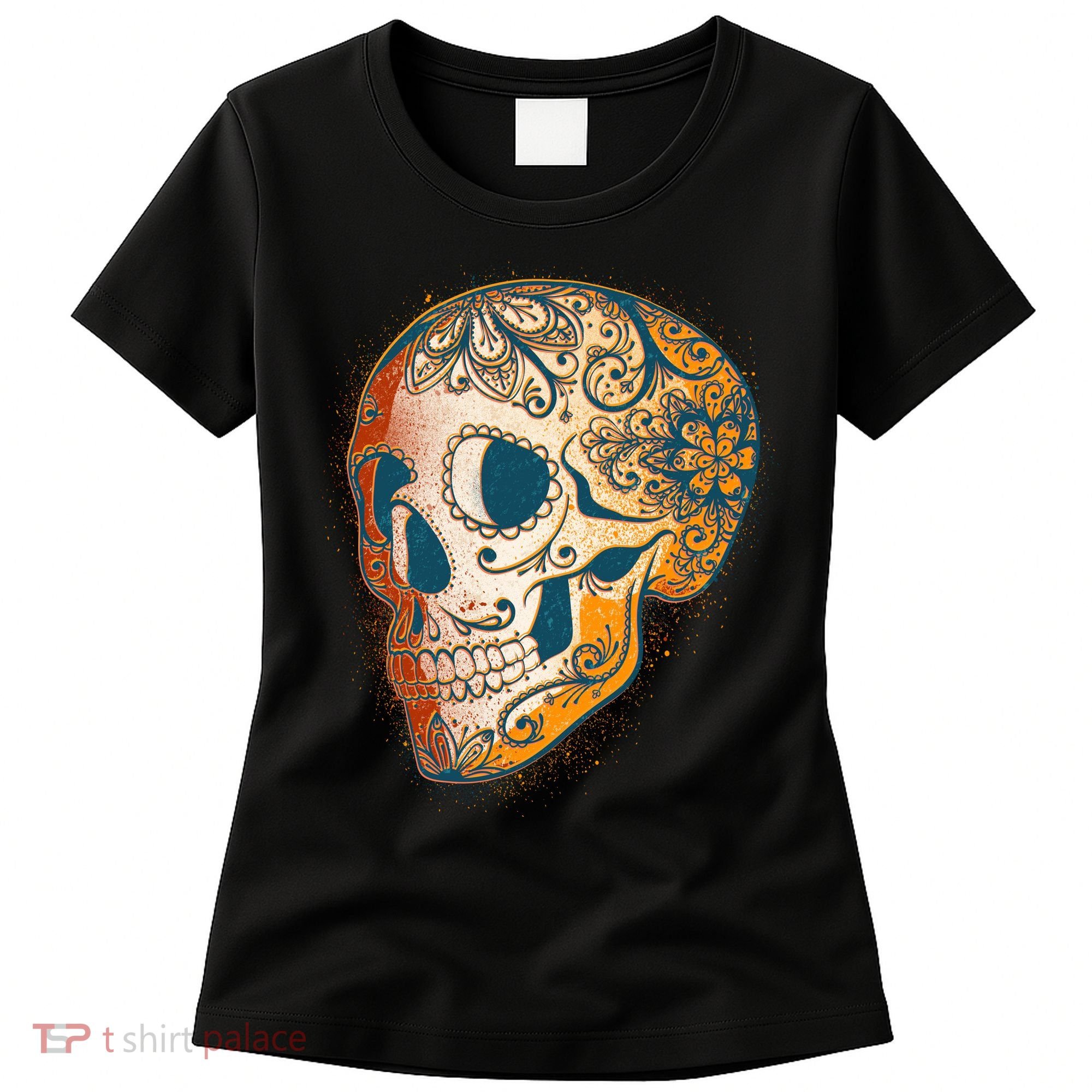 Day Of The Dead Grunge Sugar Skull Women's T-Shirt