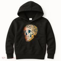 Day Of The Dead Grunge Sugar Skull Kids Hoodie thumb 0