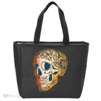 Day Of The Dead Grunge Sugar Skull Tote Bag thumb 0