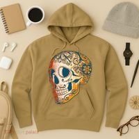 Day Of The Dead Grunge Sugar Skull Hoodie thumb 3