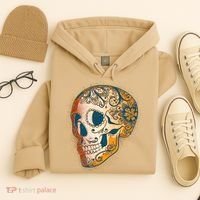 Day Of The Dead Grunge Sugar Skull Hoodie thumb 4